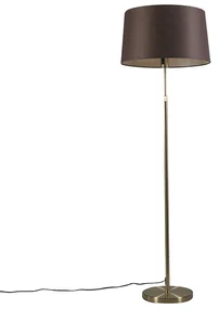 Lampă de podea auriu/alamă cu abajur maro 45 cm reglabil - Parte