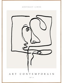 Tablou 50x70 cm Art Contemporain – Malerifabrikken