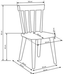 Set masa rotunda Gloster ø106 cm + 3 scaune Barkley alb