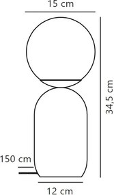 Lampă de masă Nordlux NOTTI 1xE14/25W/230V negru