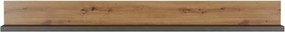 Polita FOLLOW, stejar artisan, PAL laminat, 180X22X20 cm