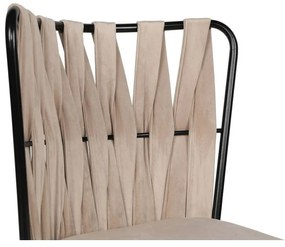 Set de scaune de sufragerie Kusakli Cream andBlack, 2 buc., 2 buc.