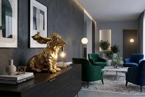 Lampa de masa sub forma figurina caine teckel DACKEL 70cm auriu