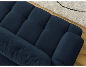 Canapea albastru-închis extensibilă/cu spațiu de depozitare 251 cm Fuji – Bobochic Paris