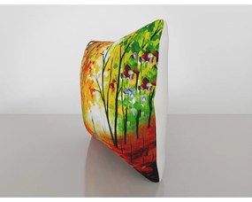 Față de pernă cu amestec din bumbac Vitaus Palireto Autumn Tres, 43 x 43 cm