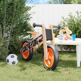 Bicicleta de echilibru pentru copii, imprimeu si portocaliu