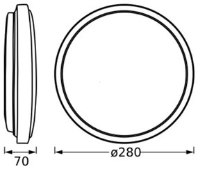 Plafonieră LED ORBIS LONDON LED/16W/230V negru Ledvance