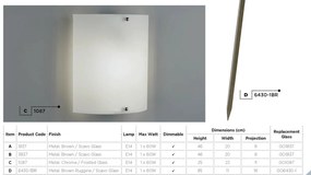 Aplica perete stil gotic Wall 6430-1BR SRT