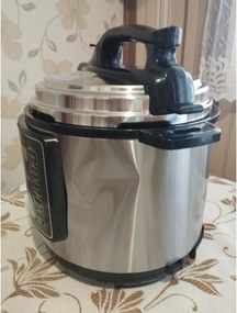 La mâna a doua: Multicooker cu presiune Oliver Voltz OV51985I6, 1000W, 9 programe, 6L, 70kPa, Timer 24h, Inox
