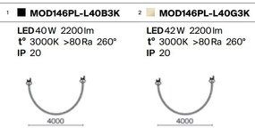 Lustra LED incastrabila tavan fals design modern Tau negru