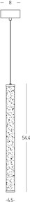 Lustra Suspendata LED, 20W, ALABASTER- BLACK, ZB-2541