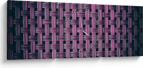 Tabloul textura în mov (cu ceas) (90x30 cm)
