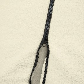 Fotoliu puf pentru copii gri deschis cu tapițerie din țesătură bouclé Clip Clap 115 – SLOWDOWN