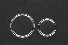 Clapeta de actionare rezervor wc ardezie neagra si crom lucios, Geberit Sigma50 Ardezie mustang