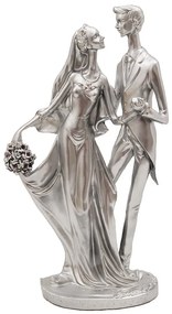 Statueta Cuplu Happiness 29cm, Argintiu