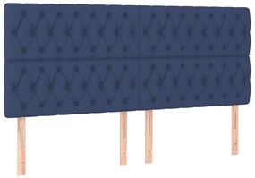 3116696 vidaXL Tăblii de pat, 4 buc, albastru, 100x7x78/88 cm, textil