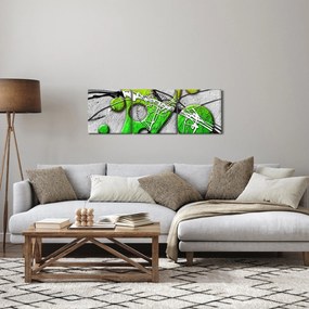 Tablou abstract (cu ceas) (90x30 cm)
