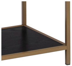 Bibliotecă neagră/aurie 77x185 cm Seaford – Actona
