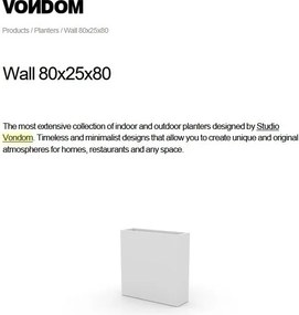 Jardiniera / Ghiveci plante design decorativ modern exterior / interior WALL 80x25x80cm