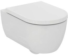 Vas wc suspendat Ideal Standard Blend Curve AquaBlade alb lucios cu capac inclus