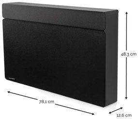 Pantofar negru cu deschidere înclinată/suspendat din metal 78x48x13 cm Luigi – Spinder Design