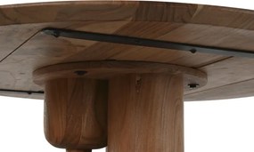 Masă rotundă de dining din lemn de acacia și metal , finisaj natur