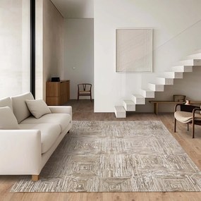 Covor bej 80x150 cm Kuza Lines Beige – Asiatic Carpets