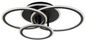 Plafonieră LED dimabilă Zuma Line MS238130-BK LUNAR LED/55W/230V 3000-6000K negru + telecomandă