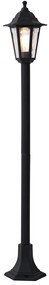 Stâlp clasic de exterior negru 122cm IP44 - New Haven Hammered