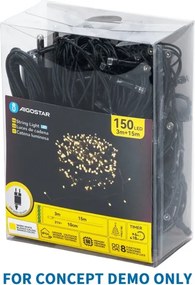 Aigostar - Ghirlandă LED de Crăciun pentru exterior 750xLED/8 funcții 78m IP44 alb rece