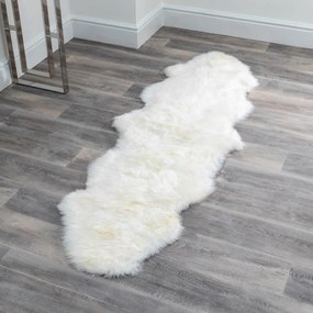 Blană de oaie Native Natural Double, 60 x 240 cm, alb