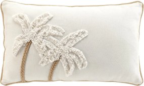 Pernă decorativă din bumbac cu palmier tufted, 30 x 50 cm
