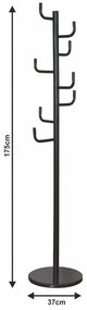 Cuier Eldy (negru). 1016255