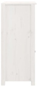 Servanta, alb, 40x35x80 cm, lemn masiv de pin 1, Alb, Noptiera