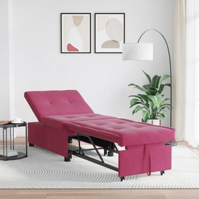vidaXL Canapea extensibilă 3-in-1 design extensibil Bordo Catifea