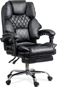 Scaun directorial cu suport de picioare OFF 411 negru