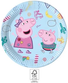 Purcelușa Peppa Messy Play farfurie de hârtie 8 buc. 23 cm FSC