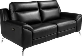 Canapea 2 locuri eleganta, design LUX cu functia relax Cowhide black
