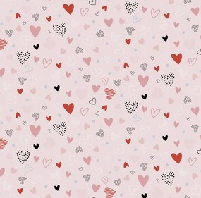 Cearsaf din bumbac pentru patut de copii LOVITA roz 110x160 cm