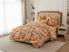 Lenjerie de pat din microfibra FLOWERS AND PUMPKINS portocaliu Dimensiune lenjerie de pat: 70 x 90 cm | 140 x 220 cm