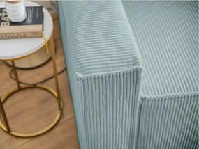 Fotoliu cu taburet SMART SET, albastru deschis