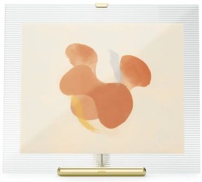 Ramă foto aurie cu picior de susținere din sticlă 26x30,5 cm Flute – Umbra