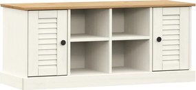vidaXL Bancă de pantofi VIGO, alb, 106x35x45 cm, lemn masiv de pin