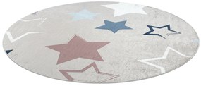 BAMBINO 48130 rotund covor lavabil Stele pentru copii anti-alunecare - bej / gri