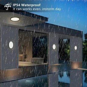 Plafonieră LED pentru baie Brilagi ULTRA SLIM LED/12W/230V d. 22,5 cm negru IP54
