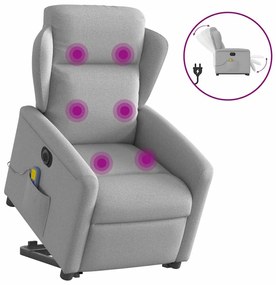 vidaXL Scaun electric pentru masaj picioare în picioare stofa gri nor