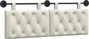 vidaXL Cap de pat suspendat Pe perete Crem 150 x 55 x 7 cm Catifea