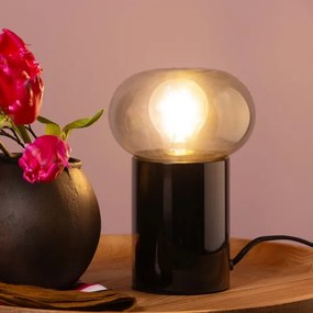 Lampă de masă Brilliant KNUT 1xE27/25W/230V negru/transparent