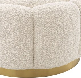 Taburete ottoman design elegant LUX Inger, boucle crem 115620 HZ