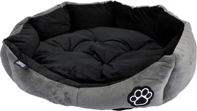 Pat pentru animale de companie gri pentru câini din piele întoarsă ø 50 cm Flakes – Love Story